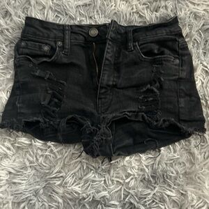 Black jean shorts from AERO